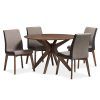 Evellen 5 Piece Solid Wood Dining Sets (Set Of 5) (Photo 16 of 25)