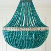 Small Turquoise Beaded Chandeliers (Photo 7 of 15)