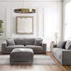 Modern Light Grey Loveseat Sofas (Photo 7 of 15)