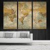 Antique Map Wall Art (Photo 4 of 15)