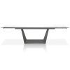 Modern Glass Top Extension Dining Tables In Matte Black (Photo 1 of 25)