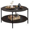 Outdoor 2-Tiers Storage Metal Coffee Tables (Photo 12 of 15)