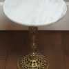 Antique Brass Round Console Tables (Photo 8 of 15)