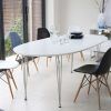4 Seater Round Wooden Dining Tables With Chrome Legs (Photo 12 of 25)