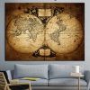 Antique Map Wall Art (Photo 3 of 15)