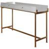 Antiqued Gold Rectangular Console Tables (Photo 11 of 15)