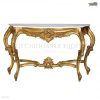 Antiqued Gold Leaf Console Tables (Photo 9 of 15)