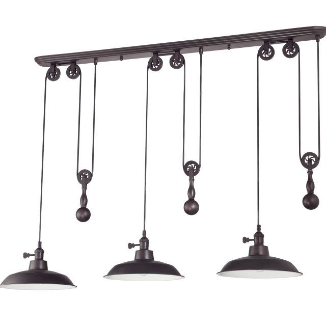 25 Collection of Ariel 3-light Kitchen Island Dome Pendants