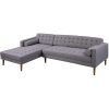 Element Left-Side Chaise Sectional Sofas In Dark Gray Linen And Walnut Legs (Photo 2 of 25)