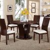 Jaxon Grey 5 Piece Round Extension Dining Sets With Wood Chairs (Photo 15 of 25)
