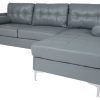 Element Left-Side Chaise Sectional Sofas In Dark Gray Linen And Walnut Legs (Photo 17 of 25)