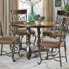 Valencia 5 Piece Round Dining Sets With Uph Seat Side Chairs (Photo 7 of 25)