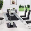 Black Glass Extending Dining Tables 6 Chairs (Photo 17 of 25)