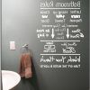 Bathroom Rules Wall Art (Photo 2 of 15)