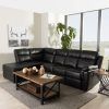 2Pc Connel Modern Chaise Sectional Sofas Black (Photo 2 of 25)