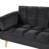 2 Seater Black Velvet Sofa Beds (Photo 14 of 15)