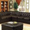 3Pc Faux Leather Sectional Sofas Brown (Photo 6 of 25)