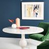 Solid Wood Circular Dining Tables White (Photo 17 of 25)