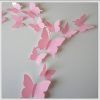 Pink Butterfly Wall Art (Photo 3 of 15)