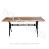 Acacia Wood Dining Tables With Sheet Metal Base (Photo 7 of 25)