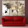 Abstract World Map Wall Art (Photo 14 of 15)
