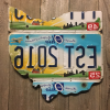 License Plate Map Wall Art (Photo 7 of 15)