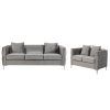 2Pc Maddox Left Arm Facing Sectional Sofas With Cuddler Brown (Photo 2 of 20)