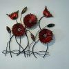 Red Flower Metal Wall Art (Photo 11 of 15)