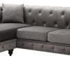 Element Left-Side Chaise Sectional Sofas In Dark Gray Linen And Walnut Legs (Photo 24 of 25)