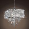 4-Light Chrome Crystal Chandeliers (Photo 7 of 15)