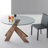 Round Glass Dining Tables With Oak Legs (Photo 4 of 25)