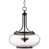 Textured Glass And Oil-Rubbed Bronze Metal Pendant Lights (Photo 5 of 15)
