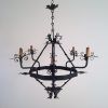 Vintage Wrought Iron Chandelier (Photo 9 of 15)