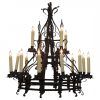 Vintage Wrought Iron Chandelier (Photo 12 of 15)