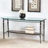 Black Round Glass-Top Console Tables (Photo 9 of 15)