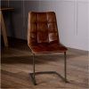Dark Brown Leather Dining Chairs (Photo 9 of 25)