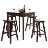 Biggs 5 Piece Counter Height Solid Wood Dining Sets (Set Of 5) (Photo 9 of 25)