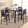 Bettencourt 3 Piece Counter Height Solid Wood Dining Sets (Photo 11 of 25)