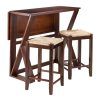 Bettencourt 3 Piece Counter Height Solid Wood Dining Sets (Photo 12 of 25)