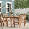 Adan 5 Piece Solid Wood Dining Sets (Set Of 5) (Photo 24 of 25)