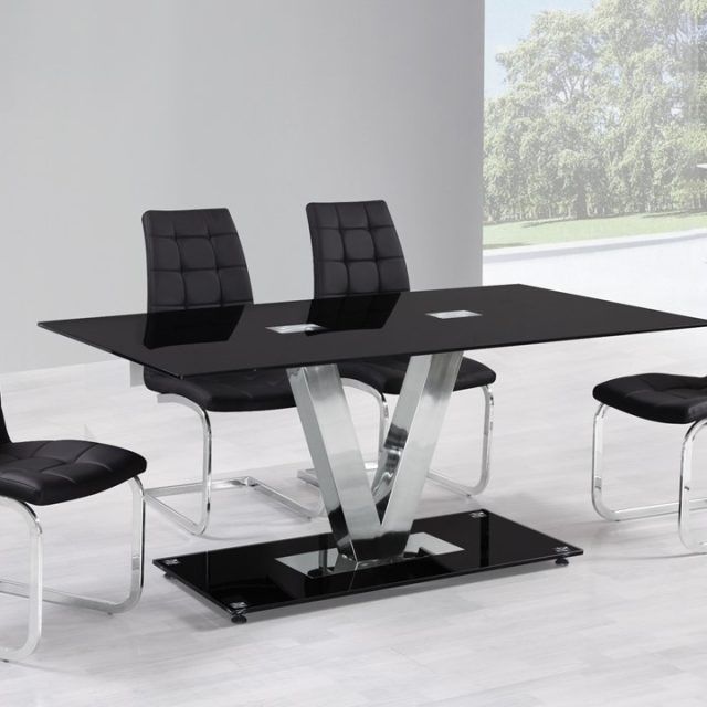 25 The Best Black Glass Dining Tables 6 Chairs