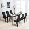 Black Glass Dining Tables 6 Chairs (Photo 17 of 25)