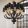 Black Chandeliers With Shades (Photo 14 of 15)