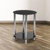 Black Round Glass-Top Console Tables (Photo 1 of 15)