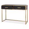 Black Round Glass-Top Console Tables (Photo 2 of 15)