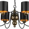 Black Shade Chandeliers (Photo 6 of 15)