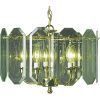 Brass And Glass Chandelier (Photo 12 of 15)