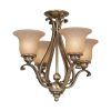Brass Four-Light Chandeliers (Photo 3 of 15)