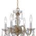 15 Collection of Brass Four-light Chandeliers