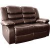 Bonded Leather All In One Sectional Sofas With Ottoman And 2 Pillows Brown (Photo 19 of 25)